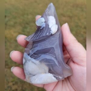 flower agate wolf 3.3 in